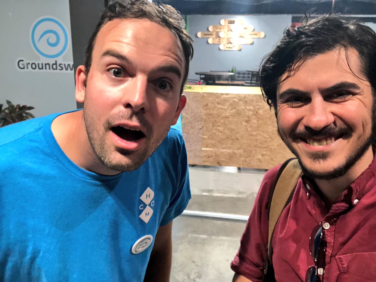 JosephRRusso's tweet photo. Just visited the awesome folks at @swellstartups and took awkward photos w/ @mtwiden in Melbourne! #LaunchFlorida https://t.co/HvgvhhTWWl