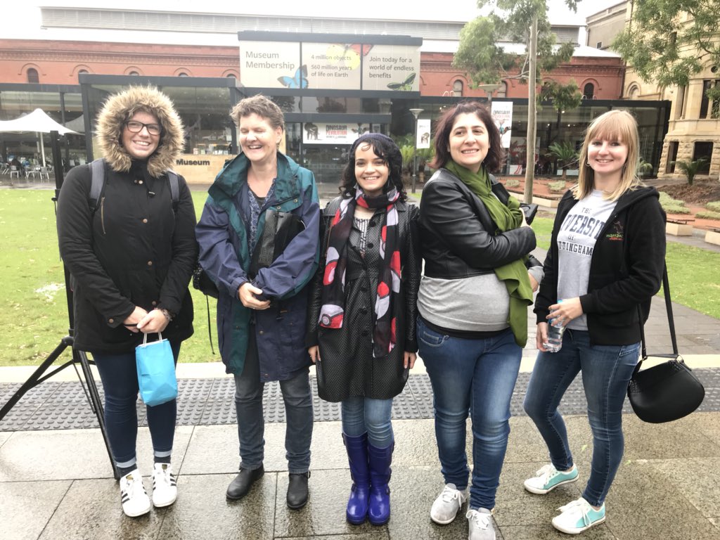 WomenOfWaite's tweet photo. Great job @porridgepusher @WhyWaite_UoA and @ProfessorRimu who all braved the weather to speak at #MarchForScienceAdelaide today. It was wet but their passion for #science was red hot! #WomenInSTEM #WomenofWaite https://t.co/QLvoACXHxq