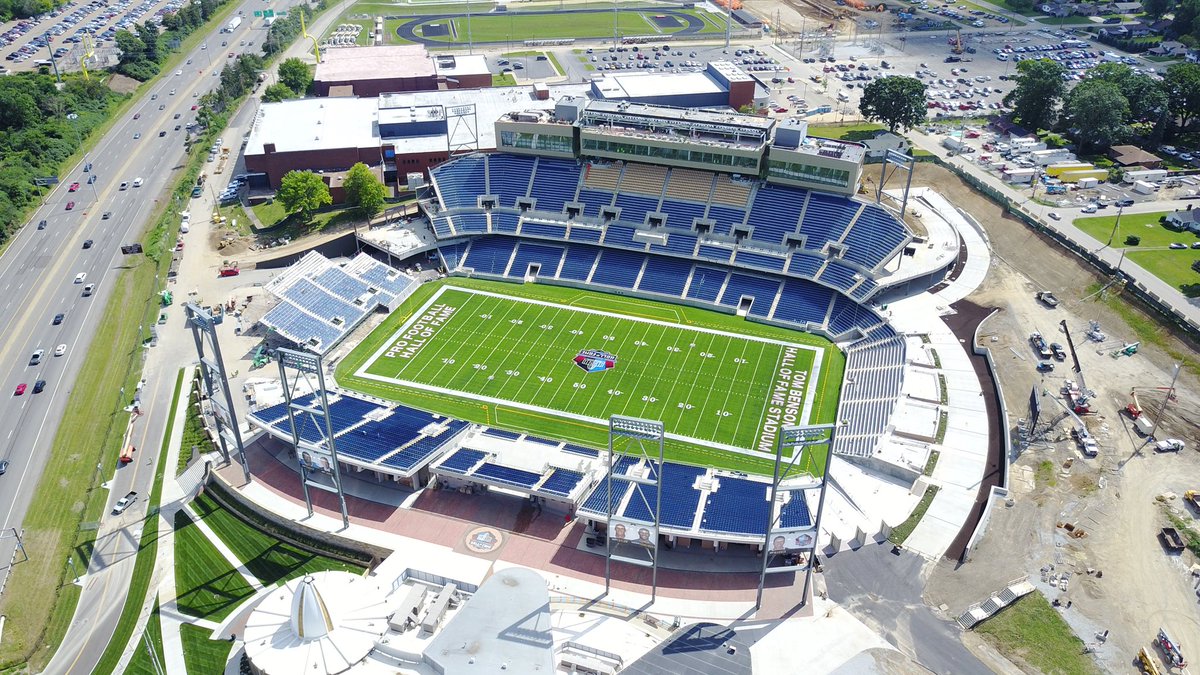 HF_Football's tweet photo. Taking our show on the road!
2017 - Southern Durham HS (Durham, NC)
2018 - Lutheran HS North (St. Louis, MO) at East St. Louis Classic
2019 - Penn HS (Mishawaka, IN)
2020 - Canton McKinley (Canton, OH) at HOF Stadium
#OnlyAtHF
@LHSNathletics
@The_Pennant
@CantonMckinley https://t.co/JgXrC42nmn