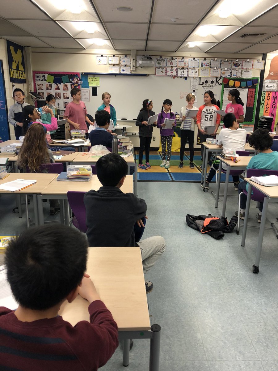 Debate day Thursday! Boy, are they getting good at supporting their opinions with evidence! After the debate a whole group of the class said it was so fun that they can’t wait to join debate club in middle school! It warmed my teacher heart ❤️ <a href="/A2KingPrincipal/">Mary Cooper</a> @A2KingAP