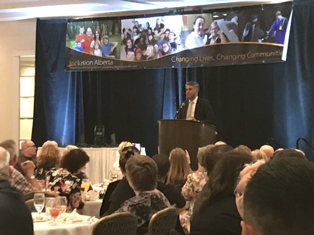 davideggenAB's tweet photo. @InclusionAB has brought together a truly inspiring group of people tonight to celebrate each other and show the true spirit of inclusivity in Alberta. Thank you for inviting me and my colleagues. @IrfanSabirMLA #famconf2018 #ableg https://t.co/KMSxuTSSvL
