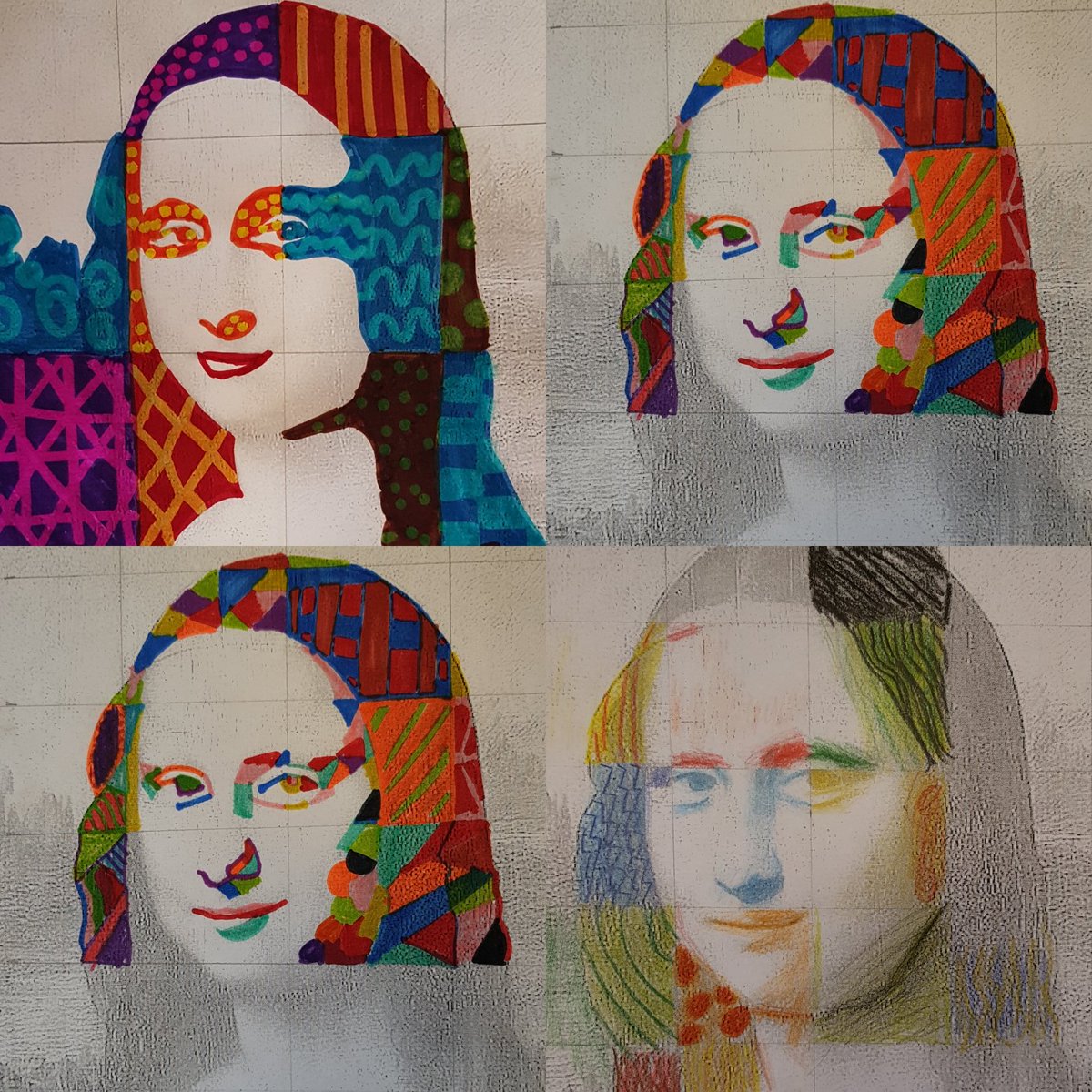 Some great year 5 and 6 Mona Lisa pop arts. #acuedu_p