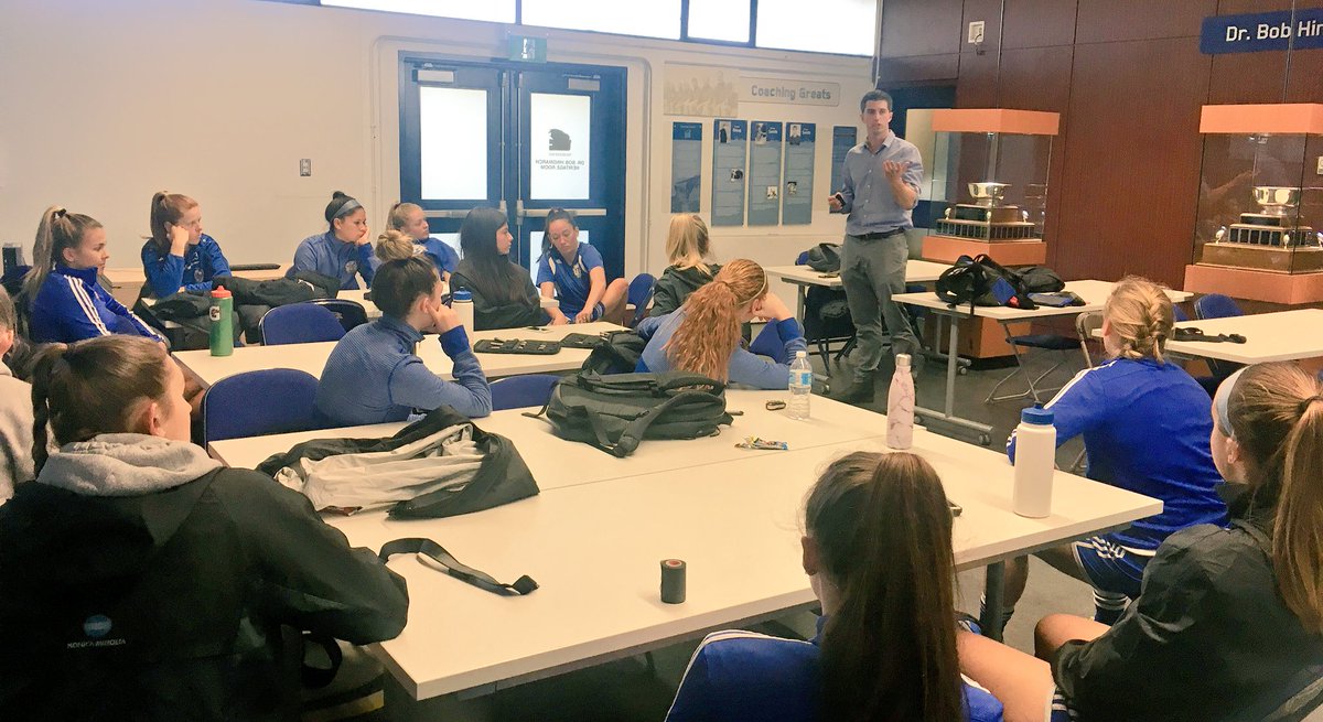 ubcwsoc's tweet photo. Thanks to @jbrotherhood1 UBC Sr Manager of sports science & medicine for sharing information on how we will manage our aerobic activity over the summer with @PolarGlobal HR Monitors #Fitness #offseasonwork #preparingfor2018 https://t.co/gvZwKgSP79