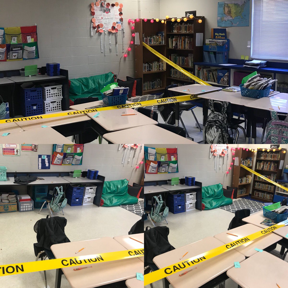 mrs_sknight's tweet photo. We had a Cookie Thief in our class today! The kids loved this “crime scene” activity! Huge thank you to @ChrisGunnelsHES for being our cookie thief and going along with the students interrogating you. Thank you to @wburns_reading for helping set up our crime scene! @HarvestElem https://t.co/LYXFwbfKu9