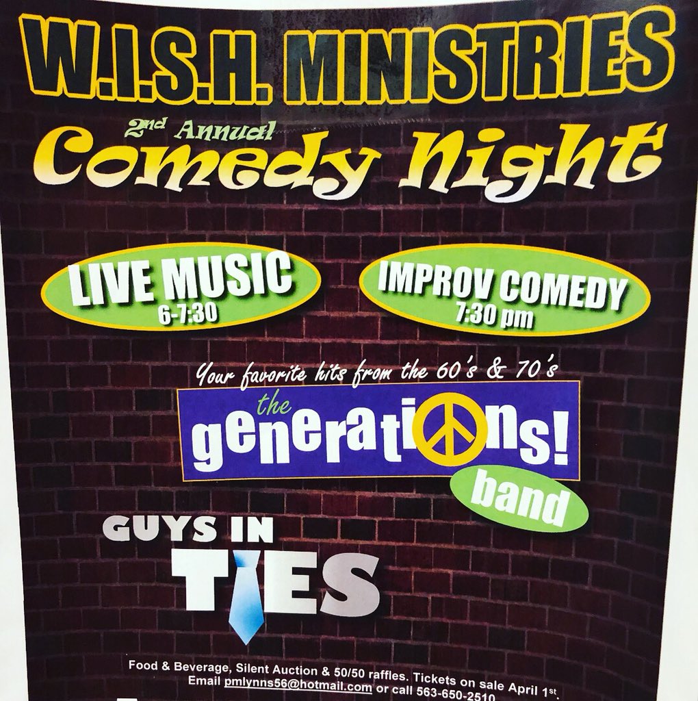 GITImprov's tweet photo. Our thanks to W.I.S.H. Ministries for having us perform at their fundraiser tonight alongside the wonderful Generations Band! #gitimprov https://t.co/kGHPqLneyw