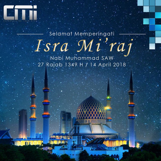 cmi_led's tweet photo. Selamat Hari Isra Mi’raj bagi umat Islam yg merayakan. Semoga menjadi berkah untuk umat. Damai di Bumi, damai beragama, meski beda.
_ #isramiraj 
_ #cmiled #cmi #digitalsignage #videotron #led #ledvideotron #ledscreen #leddisplay #ledabsen #absenled https://t.co/TqzEmPmMAG
