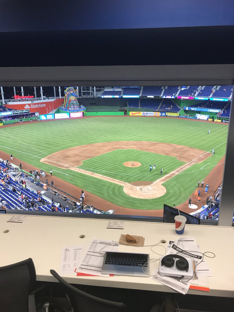 Jake_Banks7's tweet photo. Final score: Marlins 7, Pirates 2 at Marlins Park #PressBoxUM https://t.co/PhYQ1lj13T