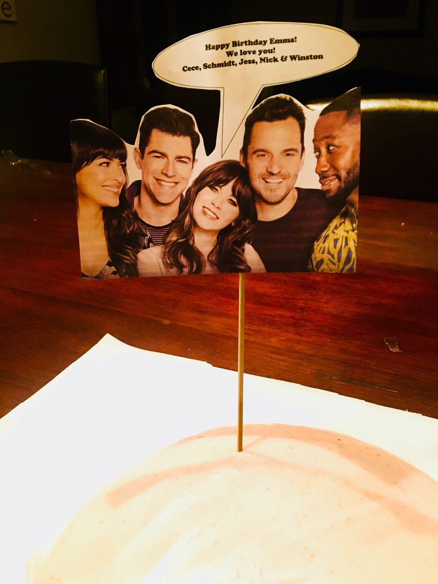 Ginaf1102's tweet photo. Happy 18th birthday Emma! 🎁 So glad @NewGirlonFOX came to the party!   #NewGirl #besties @emmmmaaaa13 https://t.co/8piO2Vxmy9