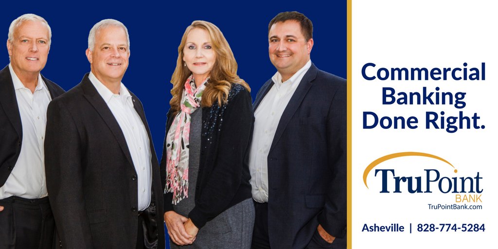 TruPointBank's tweet image. Meet our Asheville commercial banking team. We love 'em! #trupointbank #asheville