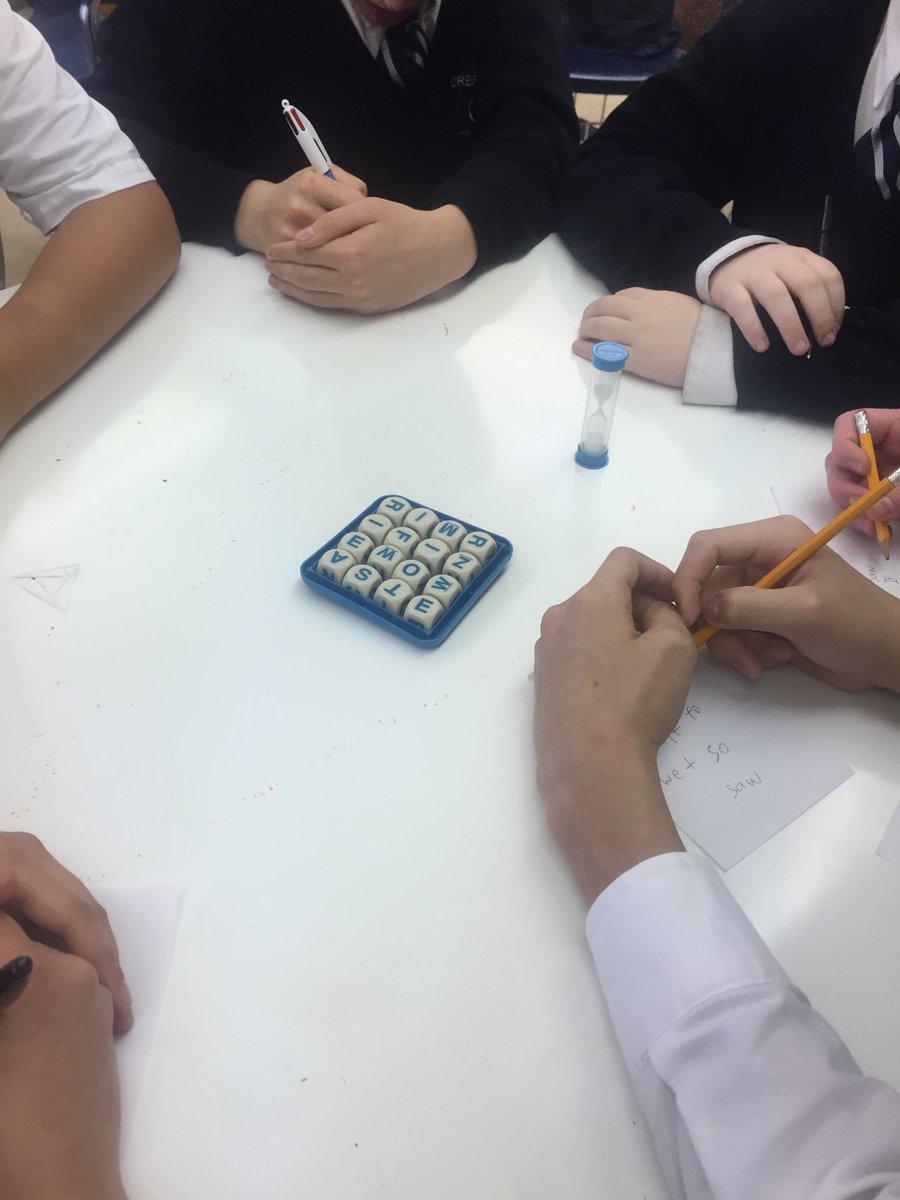 MissReinsma's tweet photo. Sometimes Friday afternoon English classes call for word games. #learningthroughplaying https://t.co/Xqr4uUpWdc