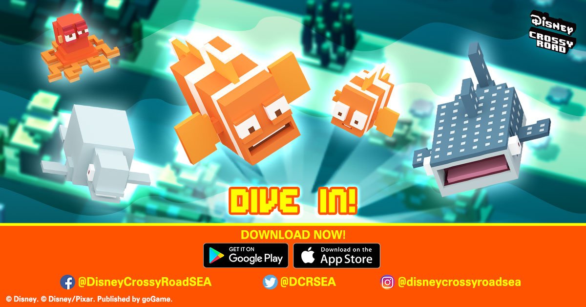 DCRSEA's tweet photo. Attention: Not only land dwellers enjoy hopping from road to road!

Join our aquatic friends as they battle their own underwater road in Disney Crossy Road!

Download now and join the fun!

#DCRSEA #AprilPools https://t.co/bhS4o5wd6j