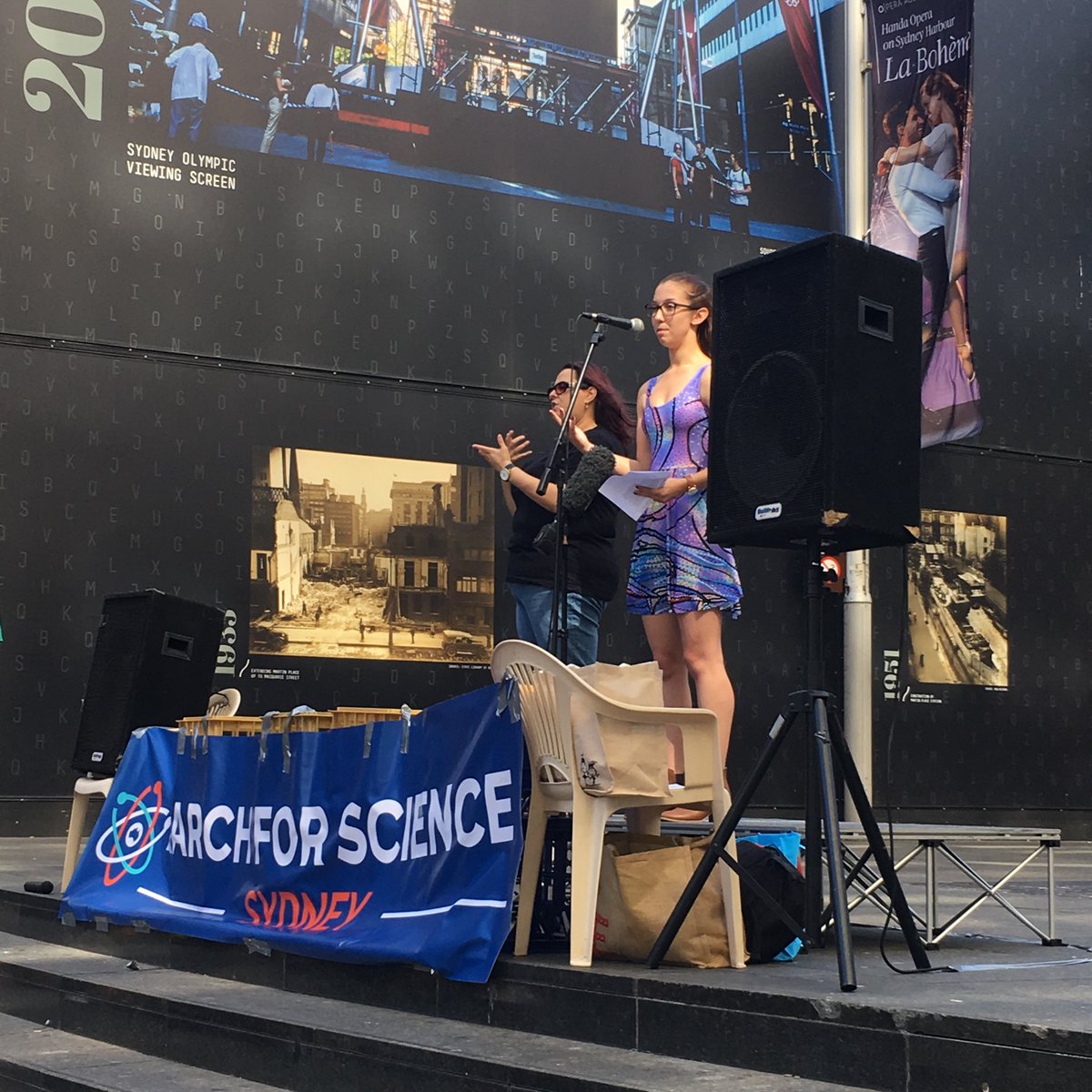 MerlinCrossley's tweet photo. Kirsten Banks a stellar Indigenous astronomer speaks @ScienceMarchAu #MarchForScience https://t.co/uoT7NHMKrZ