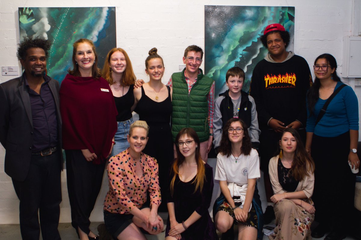 cityportphillip's tweet photo. Thanks to our Youth Advisory committee for planning “The World we live in” art exhibition for Youth week. Art is exhibited by 20 local young people. Fantastic to formally launch & support this project by our youth. 💕#MayorCoPP https://t.co/blyckGNILP