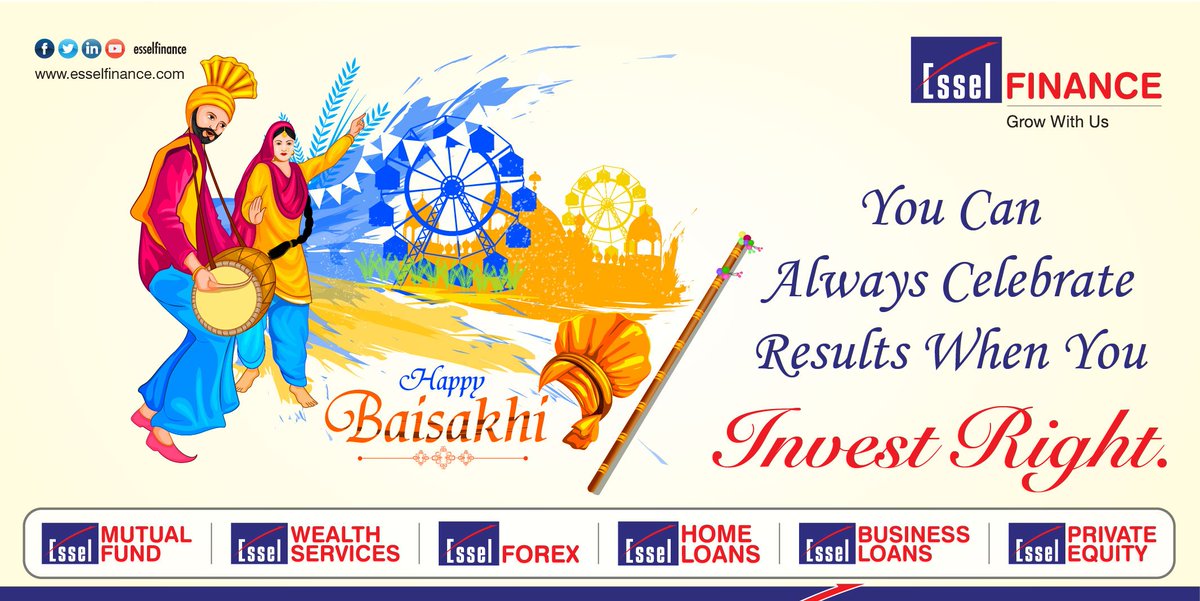 EsselFinance's tweet photo. May you harvest all the fruits of your hard work from your previous year #esselfinance #esselgroup #growwithus https://t.co/vjhOivtguL