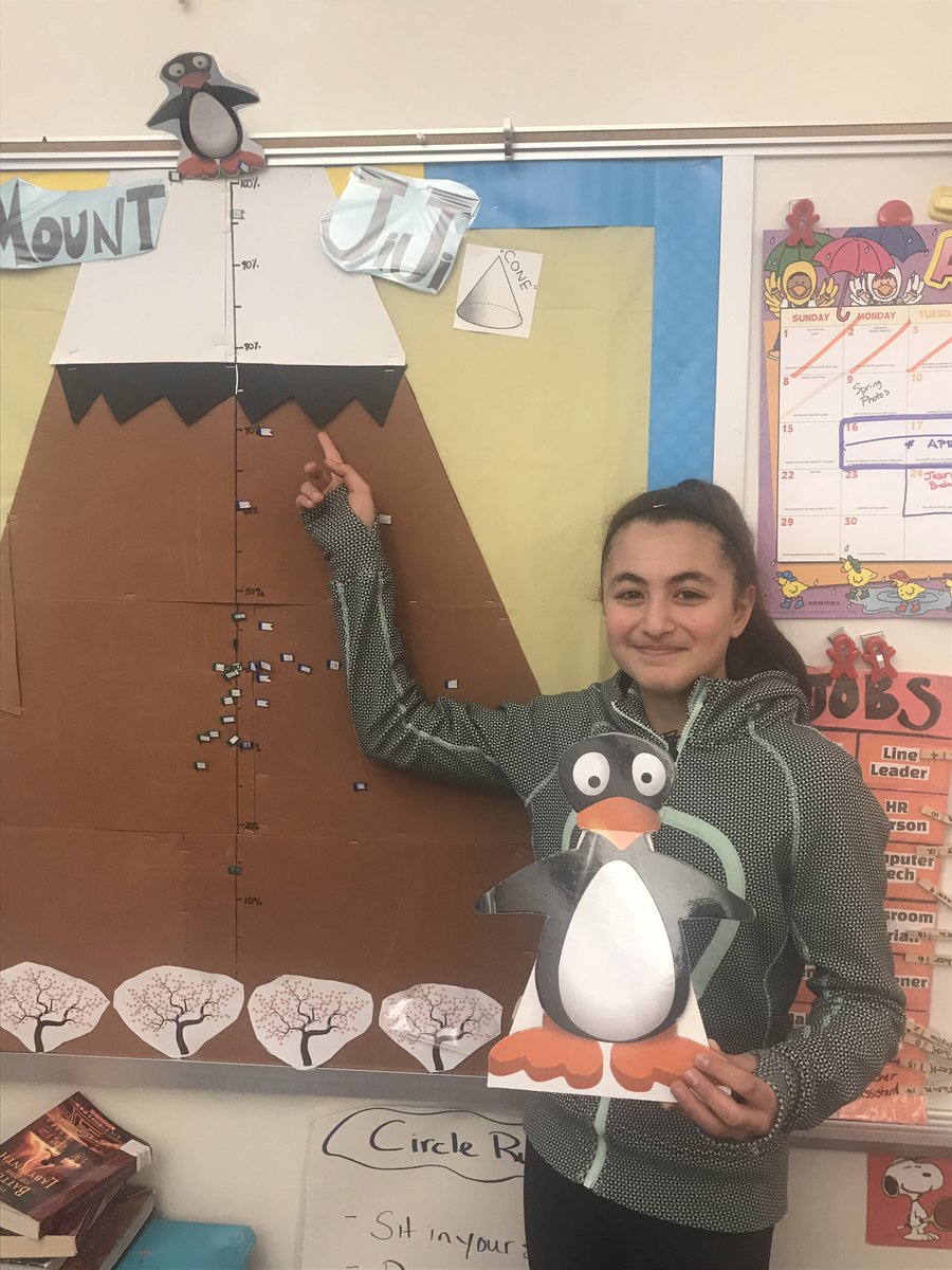 ValB232's tweet photo. @JiJiMath Look at who has reached 100% and climbed to the top of Mount JiJi and completed all the lessons for 5th Grade! Welcome to the 100 Club!! #bpschat #BPSMemorial https://t.co/ZIKs3eoZJn