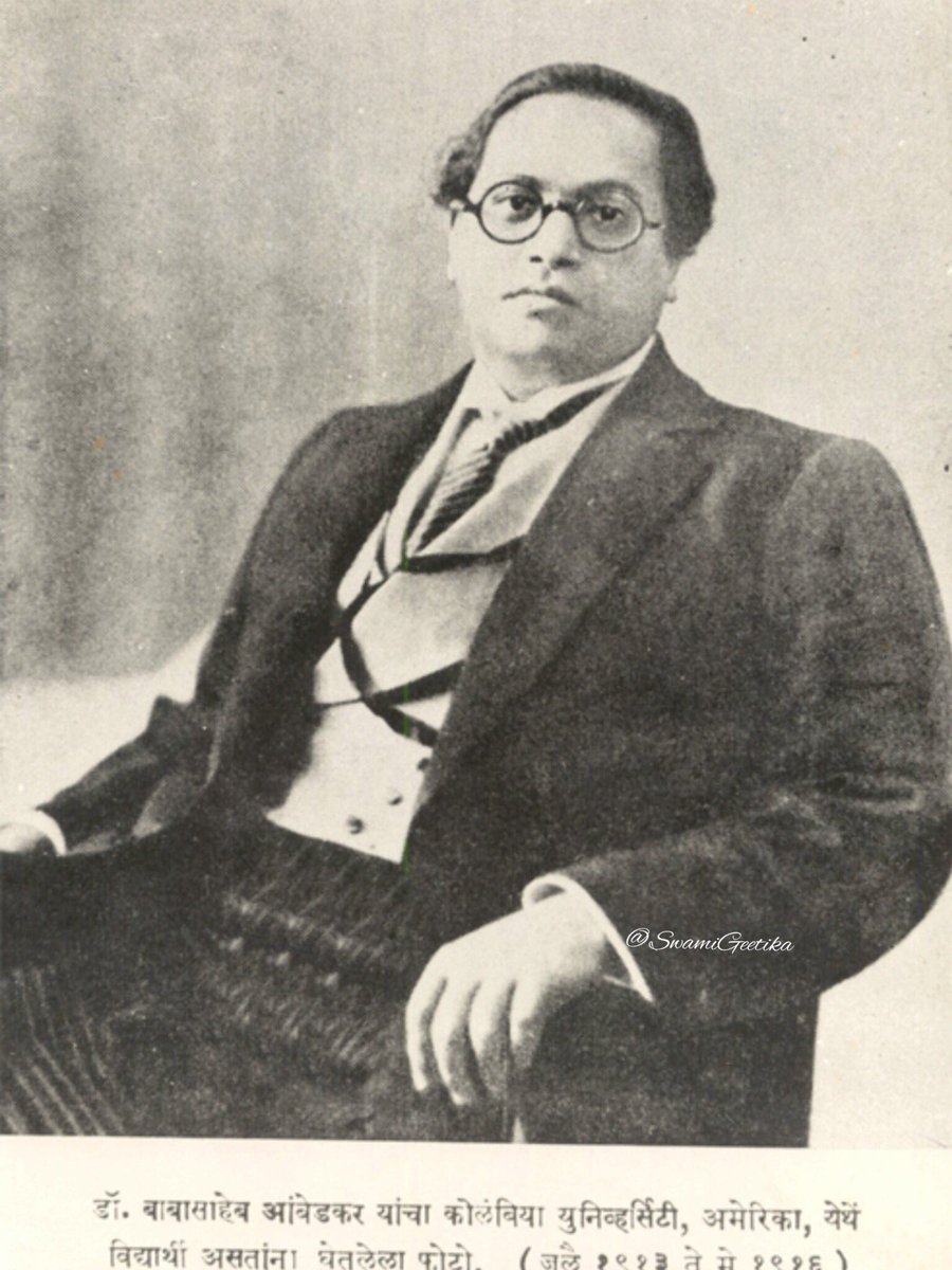 SwamiGeetika's tweet photo. Baba Saheb #BhimRaoAmbedkar,the principal architect of the Constitution of India and a crusader of Dalit movement,a prolific student earning doctorates from both Columbia University and London School of Economics.
Man much ahead of his times!
#AmbedkarJayanti 
#BabaSahebAmbedkar https://t.co/O0csdFBkSk