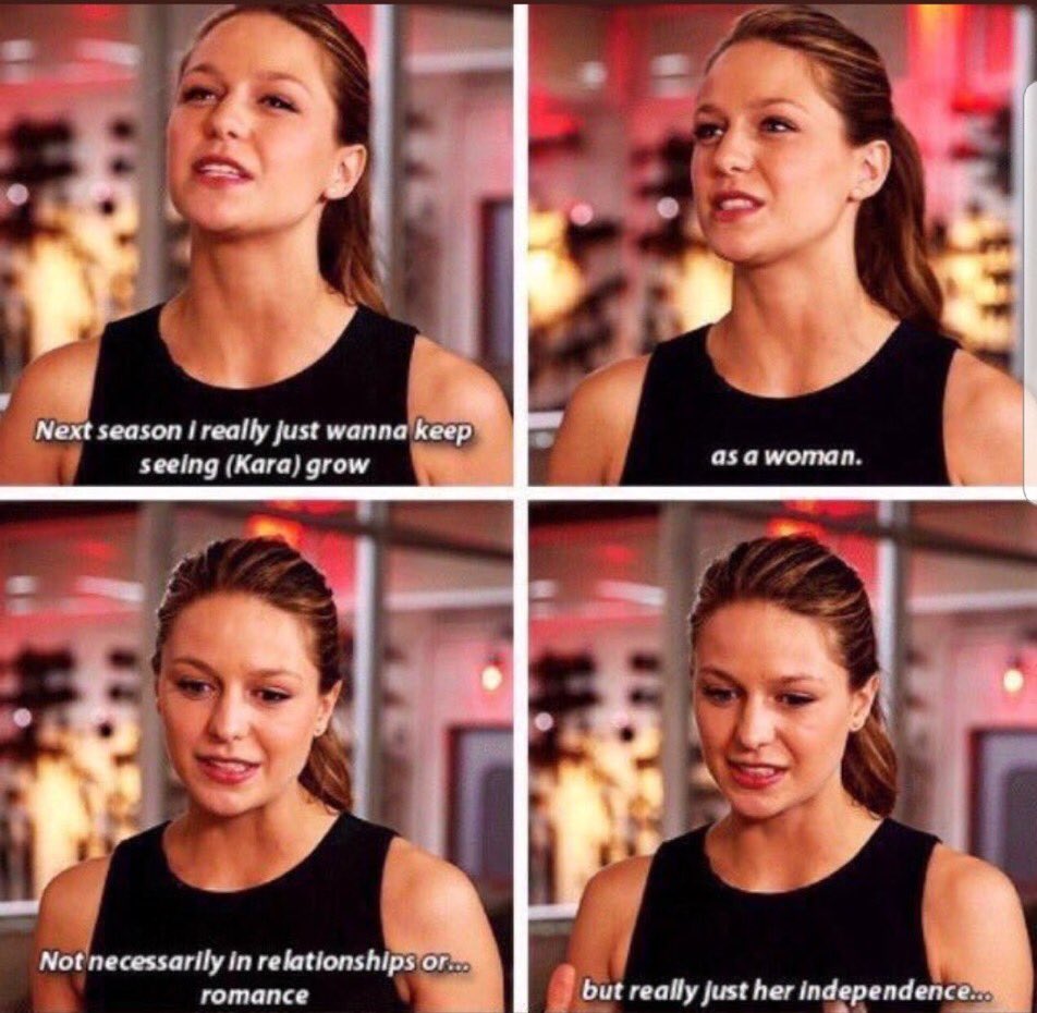 shipperofstuff's tweet photo. Both Melissa &amp; Katie didn't want their characters turned into just LI's 

Rather than just let characters be happily single Supergirl went &amp; wrecked their characters to put them in romances https://t.co/cl7e2u7CEj