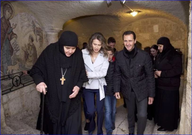 JayDyer's tweet photo. Assad visiting Orthodox Church https://t.co/CKyQhCPK71