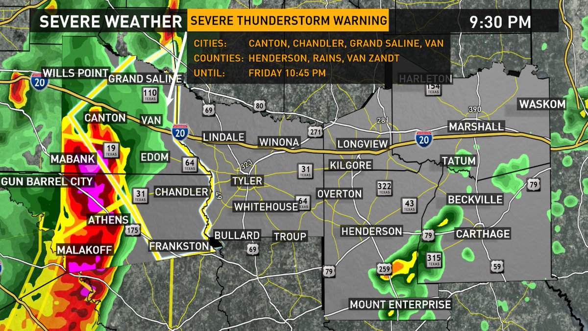 JoelBarnes13's tweet photo. SEVERE THUNDERSTORM WARNING! #CBS19WX #txwx #severe #weather https://t.co/W0yZyqgKkG