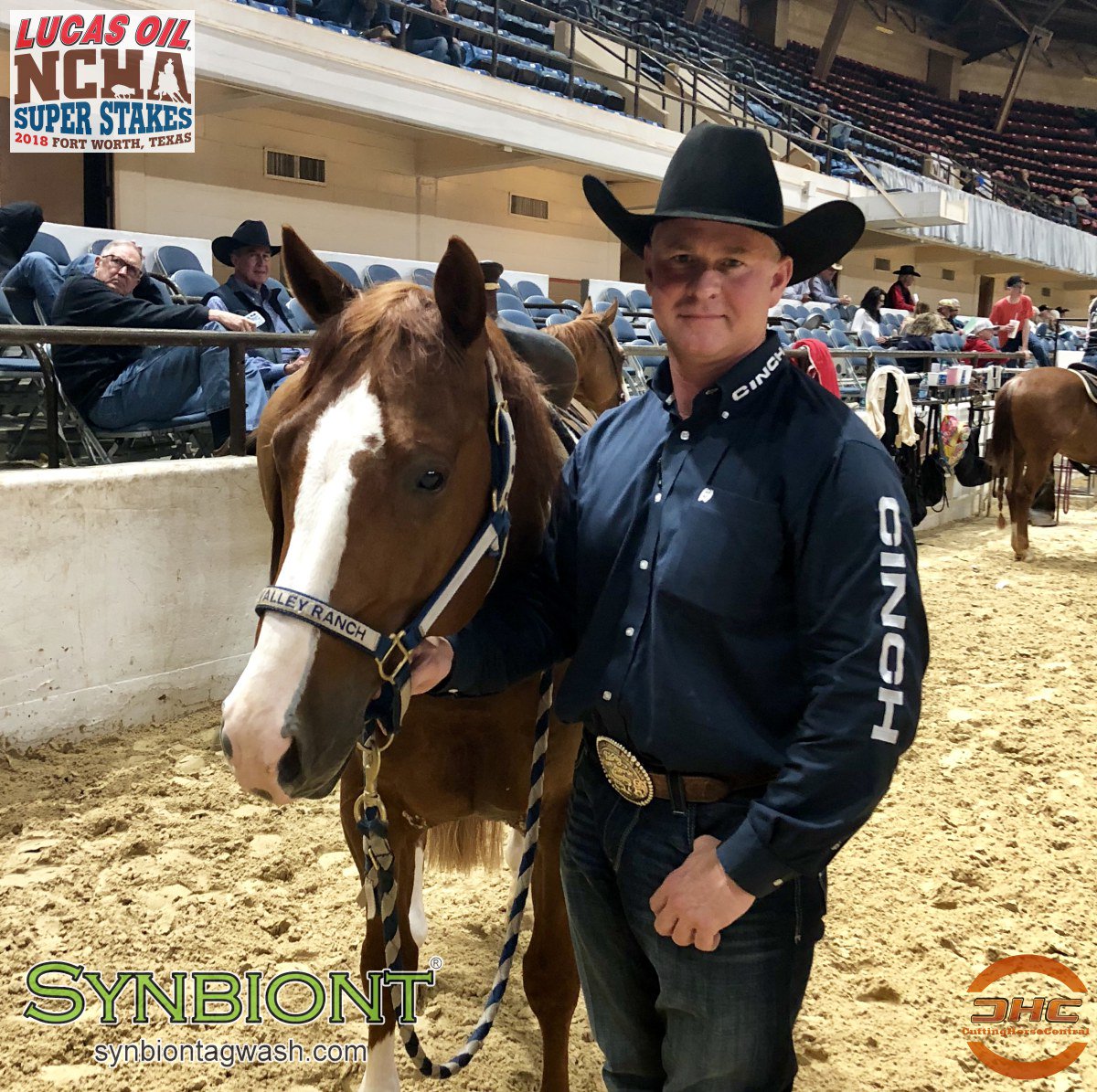PHorseCentral's tweet photo. #Synbiont Ag Wash #NCHA #SuperStakes highlight with the first of the two teams that scored a 222 on Day 2 of the Open Super Stakes 1st Go was Micheal Cooper and Judgement Day owned by Rose Valley Ranch. https://t.co/FhusYIm1mb