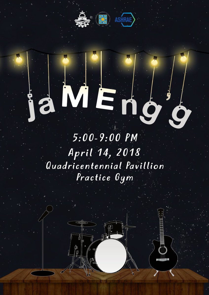 USTMEC's tweet photo. Barangay ME!

Let us all end our Mechanical Engineering Week 2018 with a bang! 

Jam out and witness the talent of our fellow Mechanical Engineering students for tonight’s JaMEng’g 2018. 

Ticket price: 20.00 php

#IamME
#MEWeek2018
#MECLegacy https://t.co/qbbDXucXny