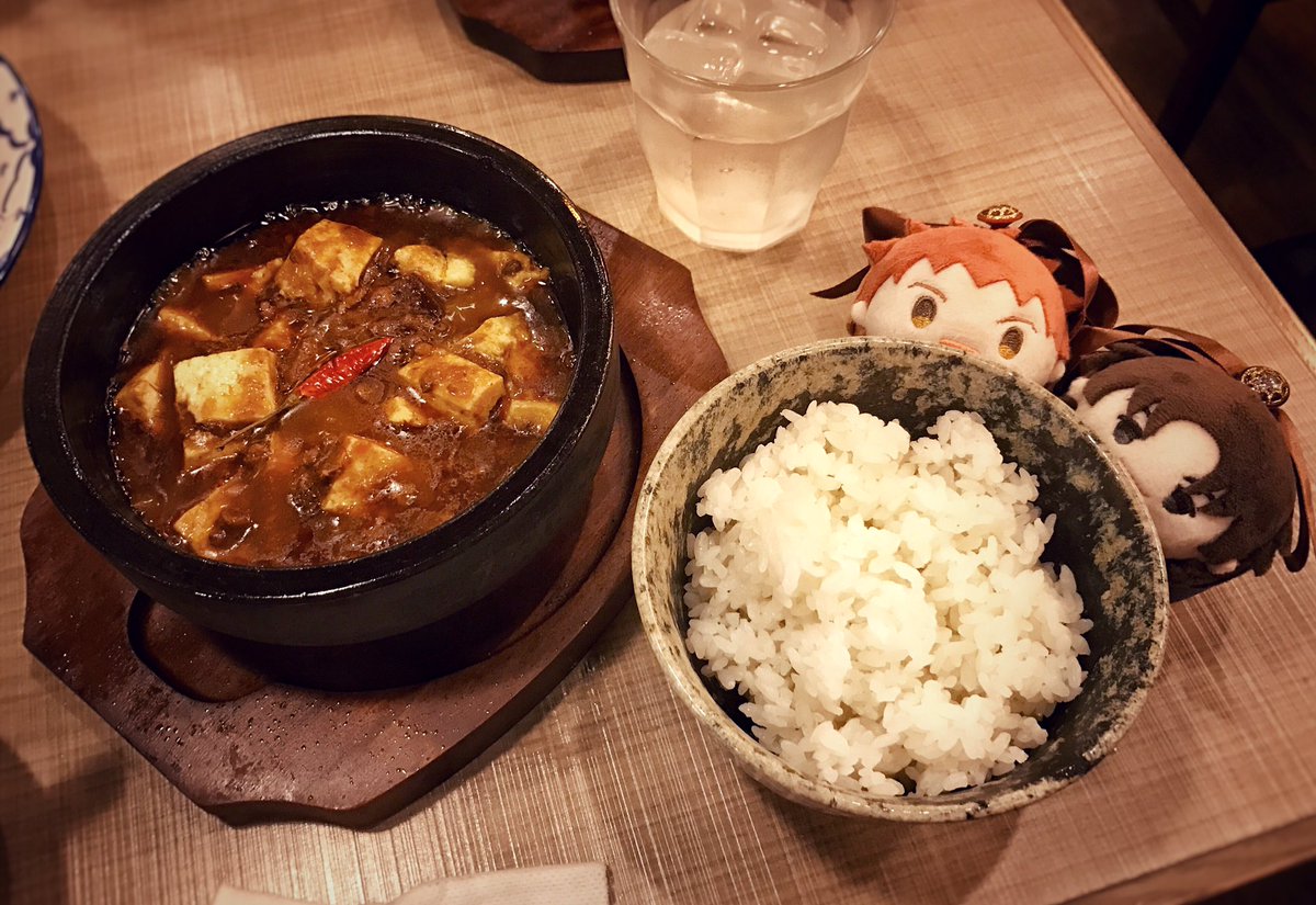 emiya shirou ,tohsaka rin rice bowl food table plate rice bowl cup  illustration images