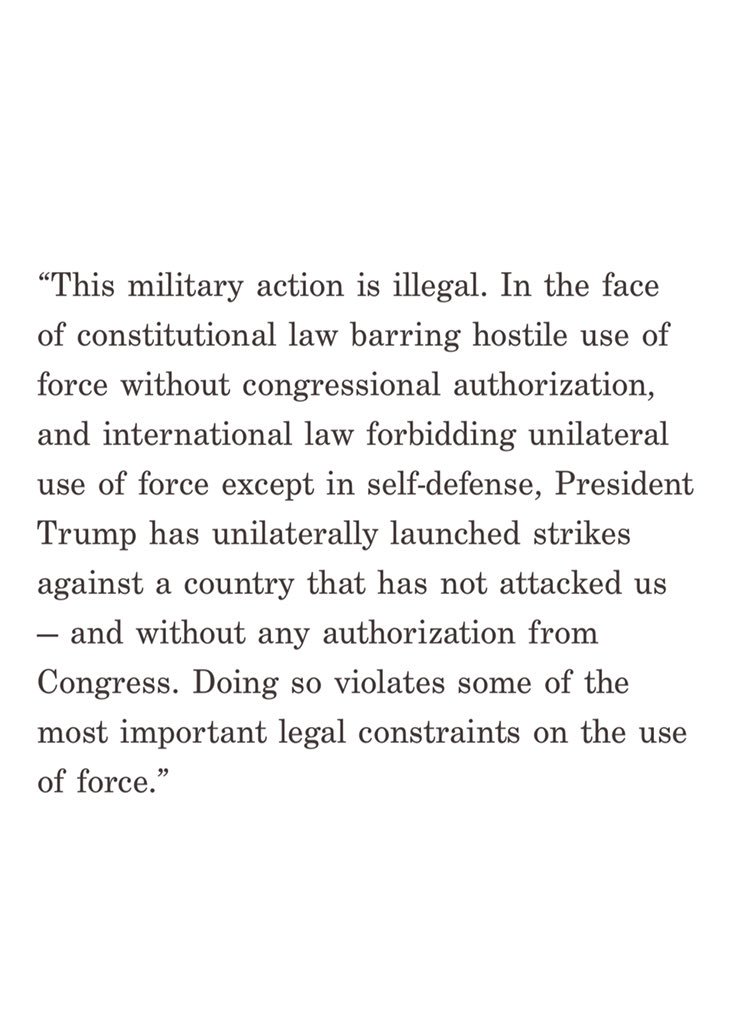 ACLU's tweet photo. Trump’s airstrikes on Syria are illegal without congressional authorization. 

Hina Shamsi, director of our National Security Project, had this to say: https://t.co/6niQPE25Ri