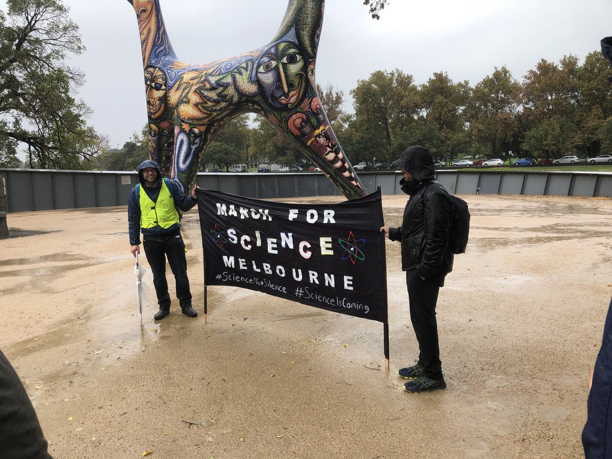 Di_Ruka's tweet photo. We believe the #science of the weather prediction and turned up anyway. But... science was right #ScienceNotSilence #scienceiscoming @lindamciver https://t.co/zRrZWL8kzk