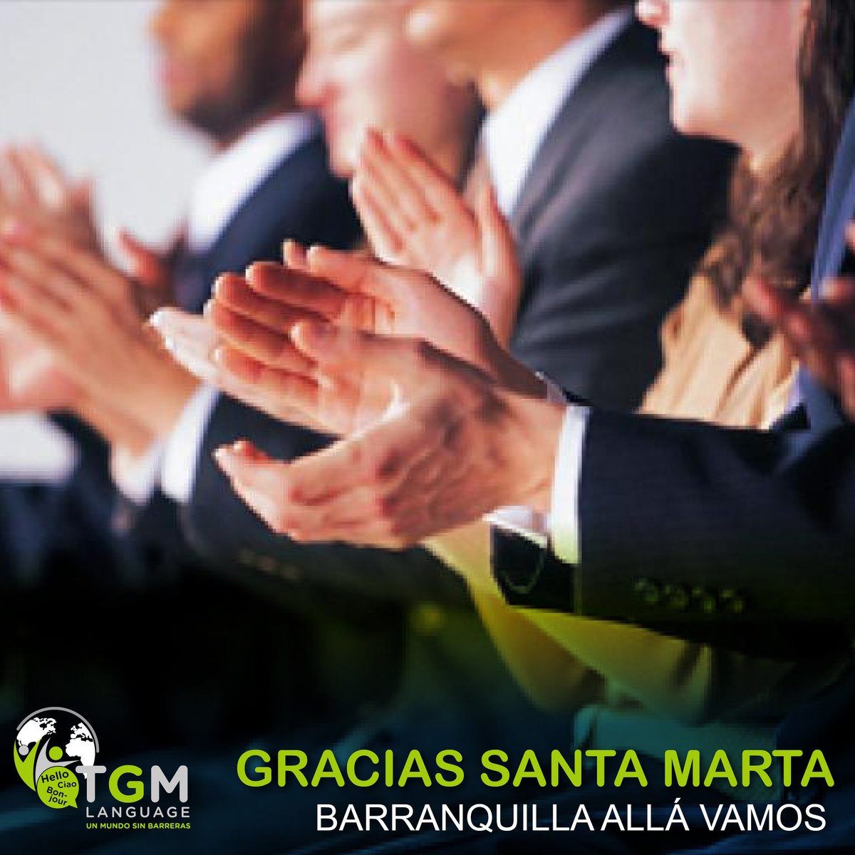 TGMLanguage's tweet image. Muchos estudiantes se unieron a vivir la experiencia de un mundo SIN BARRERAS, ahora la oportunidad es de ustedes en BARRANQUILLA, reserven su cupo TOTALMENTE GRATIS.BARRANQUILLA
Domingo 15 de Abril
Hotel Barranquilla Plaza
Cra 51B, # 79-246
Salón Ejecutivo #4
Hora: 5.00 a 7.00pm