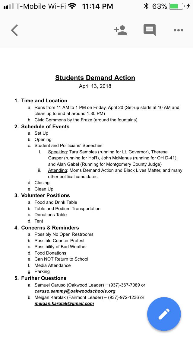FHSWalkout_2018's tweet photo. Information Reviewed at Today’s Meeting https://t.co/F2AIr6ITV9