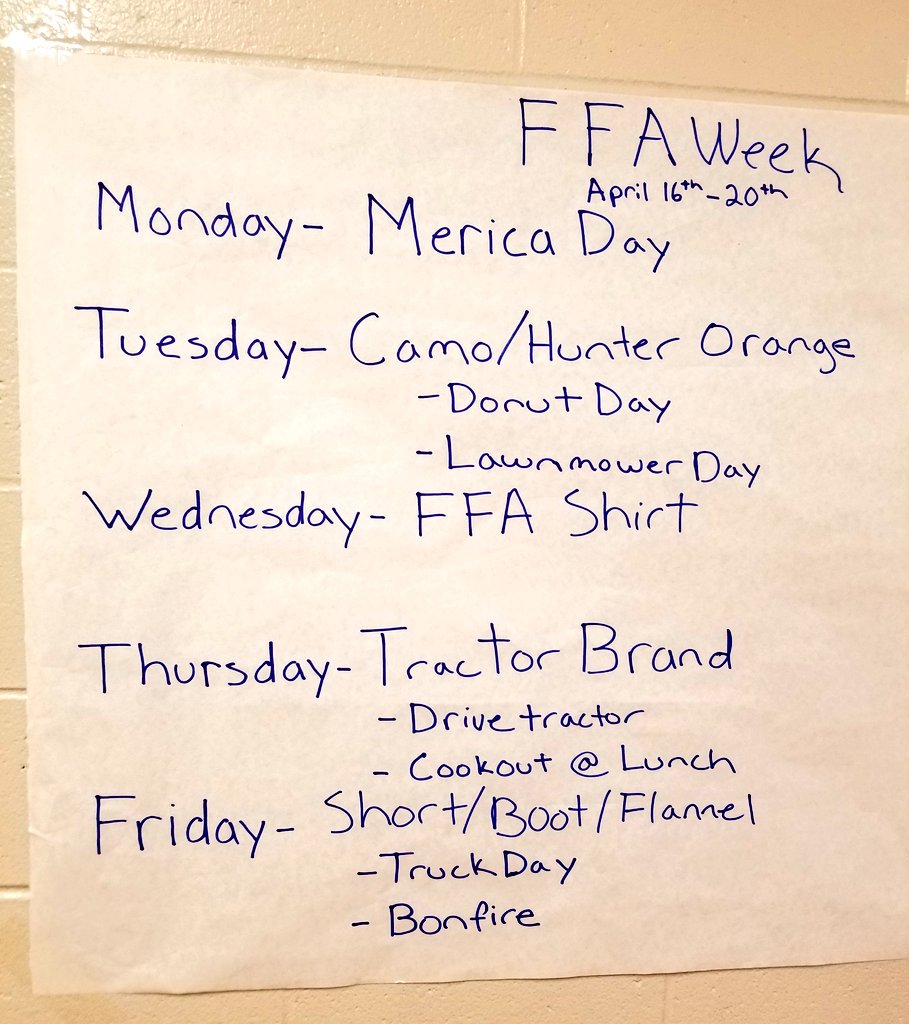 FLCS_CLO's tweet photo. Next week...celebrating our FFA! 🚜🐷🐄🐎🐑🐓🌱👩‍🌾👨‍🌾❤🌽🍅🇺🇸 https://t.co/B0Eas1NFEK