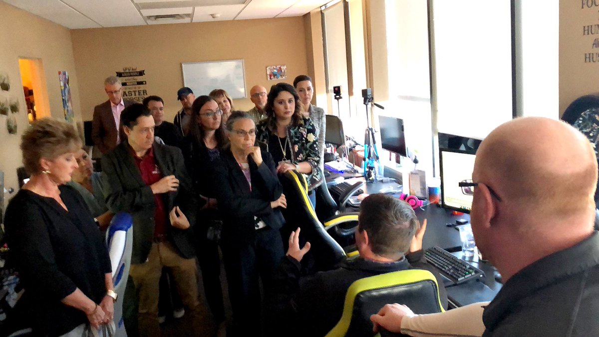 tdohrmann's tweet photo. Team preparation night for the first 2018 Annual Border Region Health Summit, hosted May 9th by Electronic Caregiver, and presenting the AWS powered Virtual Caregiver, Addison Care. #awssumerian @ElectronicCare https://t.co/RwMcVE5zMi