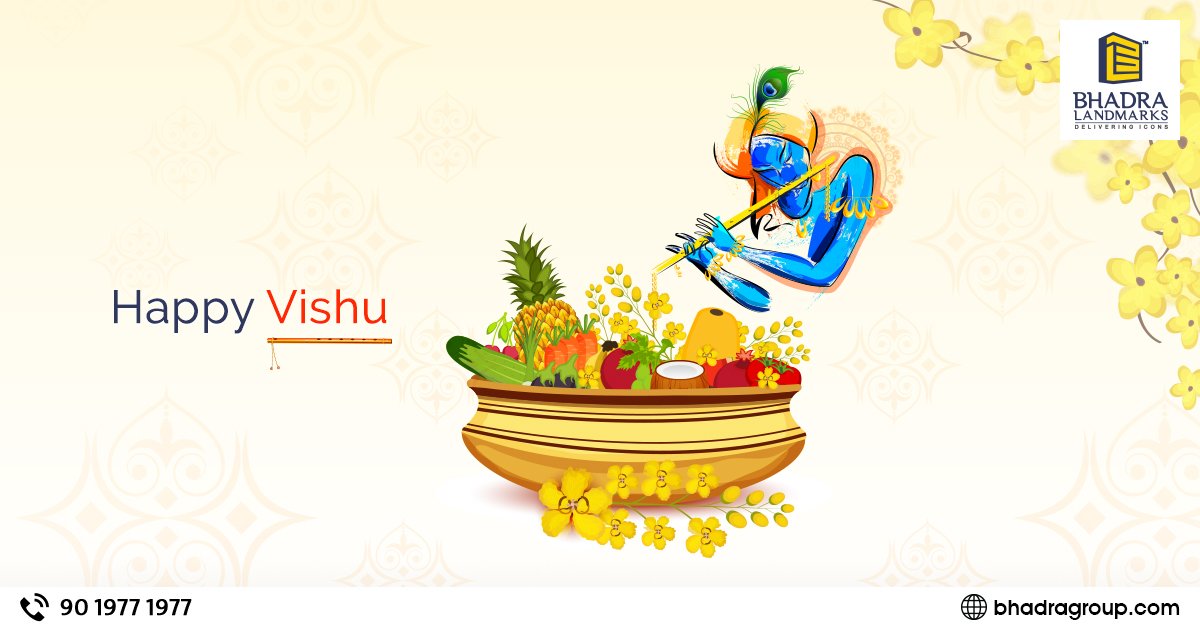 May you be blessed with a year full of peace, joy, laughter and plenty of good fortune. BHADRA Group wishes you a Happy #Vishu. #Vishu2018 #Vishucelebrations #Vishuinbangalore