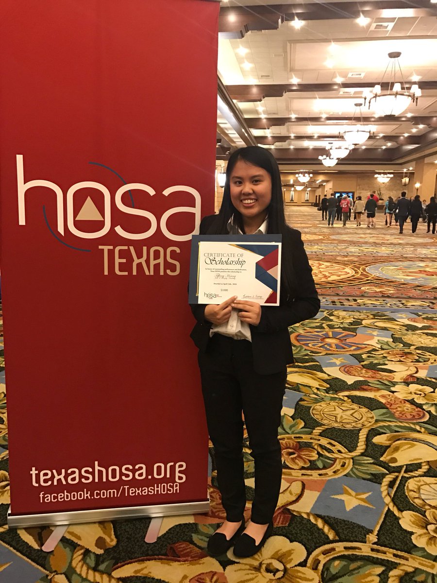 JESA2018's tweet photo. Congratulations to Tiffany for being the HOSA Scholarship winner! Hard work pays off #HOSA https://t.co/tS0VGkudc8