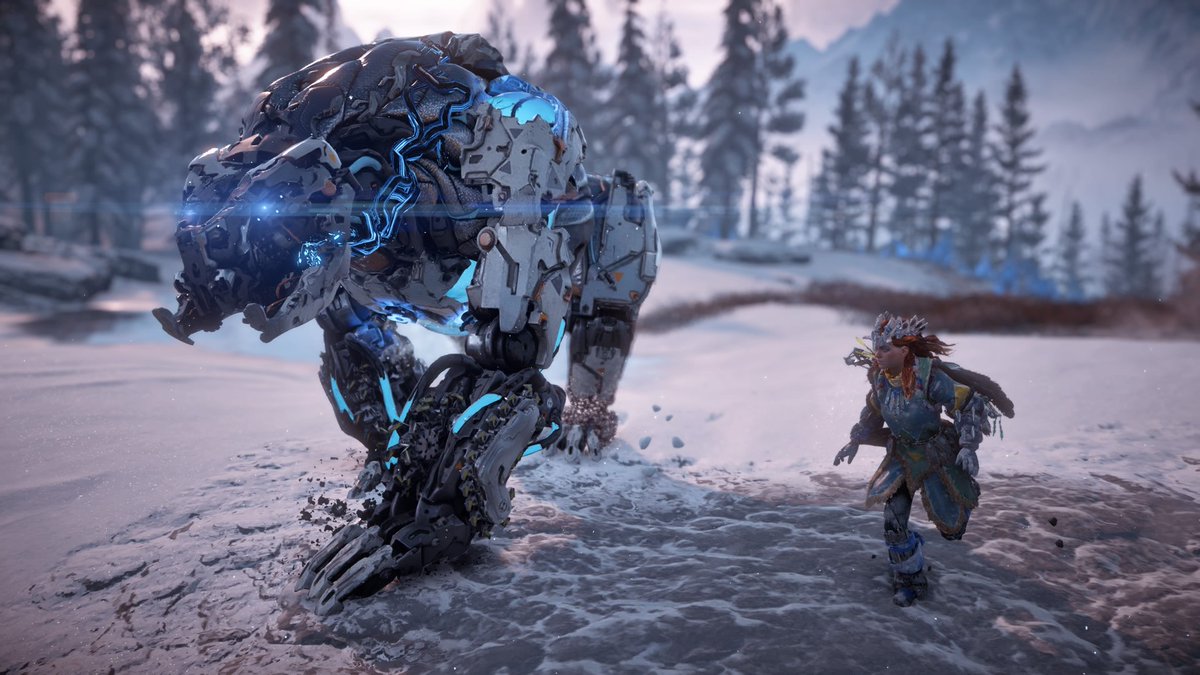 wallscrawlpoet's tweet photo. #FrozenWilds #machinehunter #beartamer #Aloy #Frostclaw #HorizonZeroDawn #PS4share https://t.co/tdVagU65uW