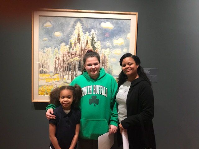 VCAssociation's tweet image. Some families from the Valley's Striving For Excellence Youth Program visited @BPArtCenter tonight, taking a docent led tour &amp;amp; taking part in an Art Scavenger Hunt designed by VCA Art Teacher Miss Brenna!