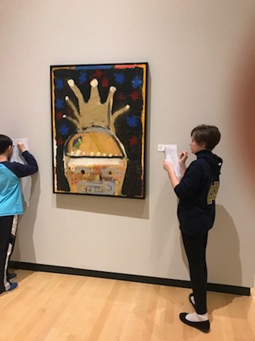 VCAssociation's tweet image. Some families from the Valley's Striving For Excellence Youth Program visited @BPArtCenter tonight, taking a docent led tour &amp;amp; taking part in an Art Scavenger Hunt designed by VCA Art Teacher Miss Brenna!