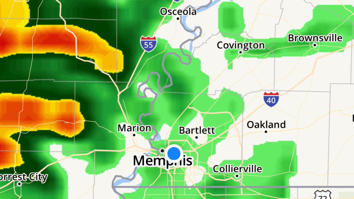 MeghanShelby's tweet photo. ADVISORY: double-dong storm headed straight for Memphis! https://t.co/NPDNayAmhP