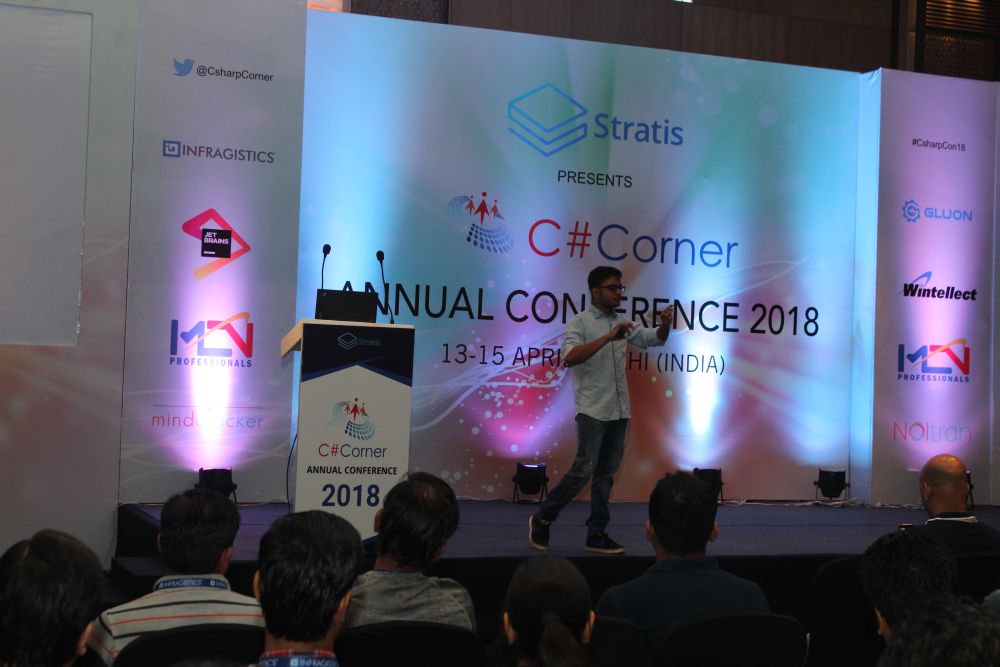 CsharpCorner's tweet photo. #CsharpCon18 Day2 - #DataScienceTrack - @taditdash unveiling the #what, #why, and #how of #DependencyInjection https://t.co/q4vBLFfToa https://t.co/SgWoMMS63L