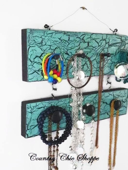 ruralgals's tweet image. Crackled 2-Tier Jewelry Holder &amp;amp; Organizer, 11.5" Long with 4 Pegs Plus  3 Knobs, Necklace Earring and Ring Hanger. Wall Mounted etsy.me/2rQqBGN #shabbyframesets #decoupageknobs #shabbychic #Etsy #countrygirls #officesupplies #JewelryOrganizer