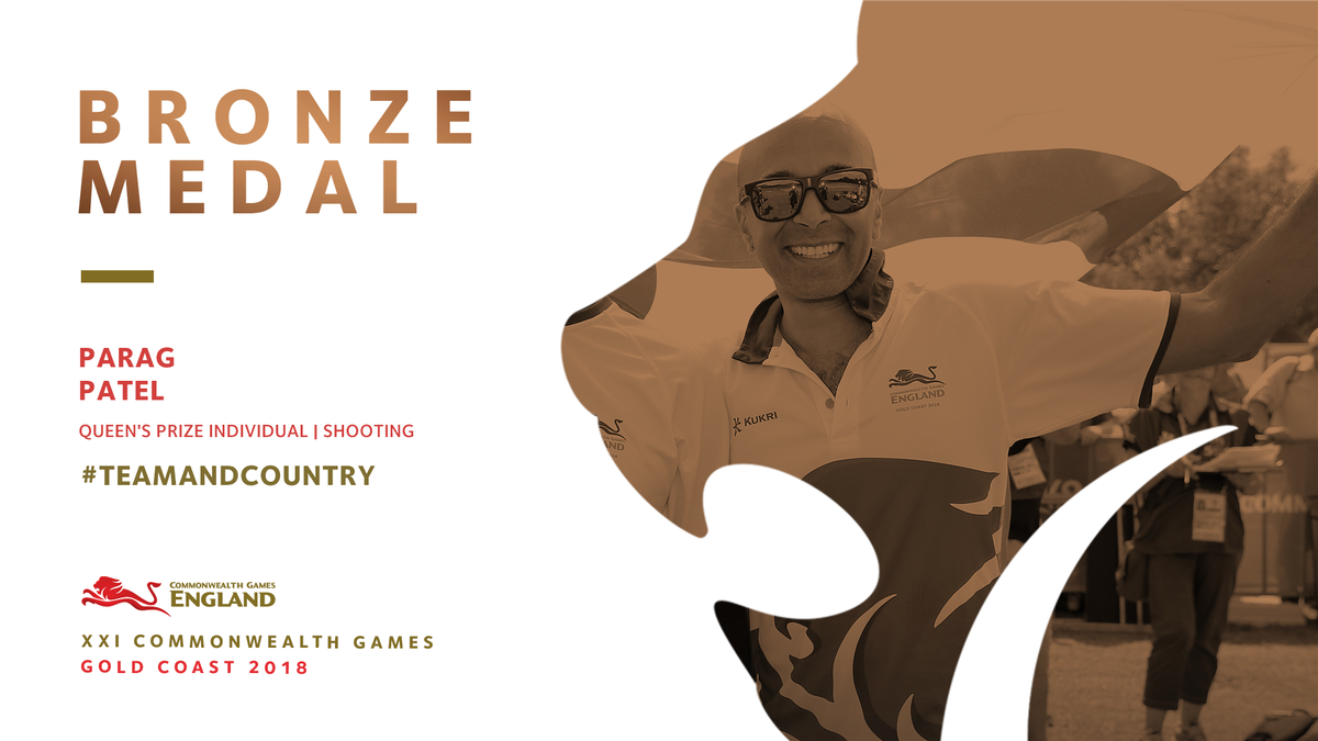 We've got our shooting boots on this morning. <a href="/Paraguk/">Parag Patel</a> gets a 🥉!!

#TeamAndCountry #GC2018Shooting #TeamEngland