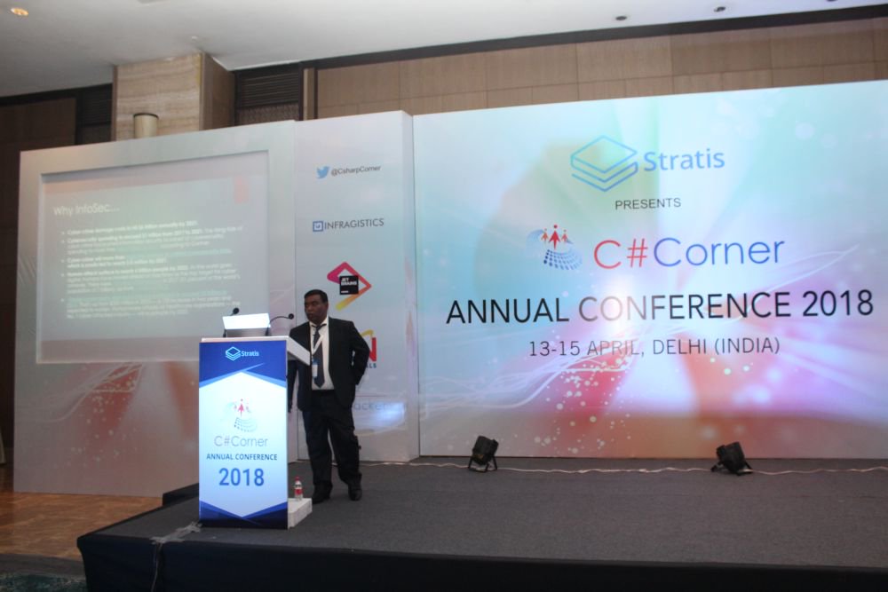 CsharpCorner's tweet photo. #CsharpCon18 Day 2 #MobileTrack - Parveen Malik starts his amazing session about the security of #Cloud, #web, #infrastructure. https://t.co/q4vBLFfToa https://t.co/jzXqwEr6uI