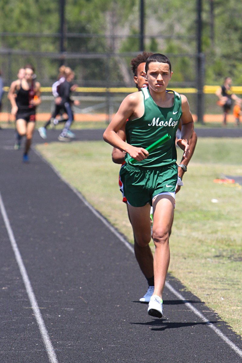MosleyTrack's tweet photo. Teamwork equals a ticket to the 3A Region 1 Championship for Dolphins 4 x 800 relay squad. Congratulations Rowan, Marc, Ivan, and Kaden on a strong 3rd place.  @Xjonekj123  🥉🐬#FinFast https://t.co/D9JizczmgD