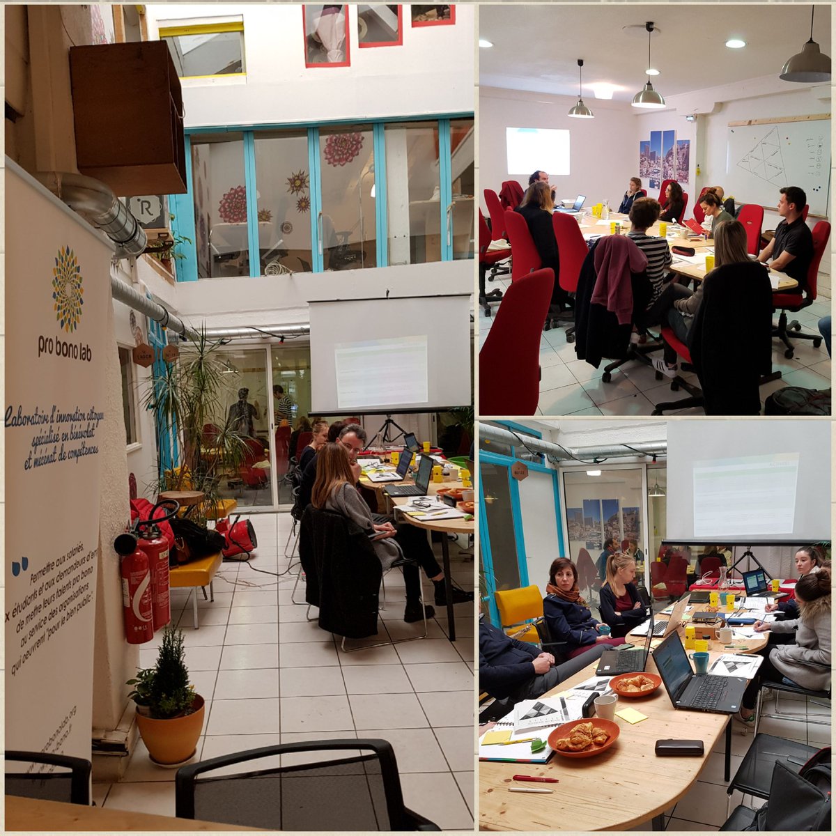 LaurentFialon's tweet photo. LIVE | c'est parti pour le double Marathon pour @EurasiaNet13 et @EPE13Marseille organisé aujourd'hui par les étudiants du #masterrhrse d' @univamu à la @RucheMarseille en partenariat avec @ProBonoLab et @AG2RLAMONDIALE 🚀🚀🚀. #probono #ESS #engagement #partagedecompetences https://t.co/Pd36h3uioc