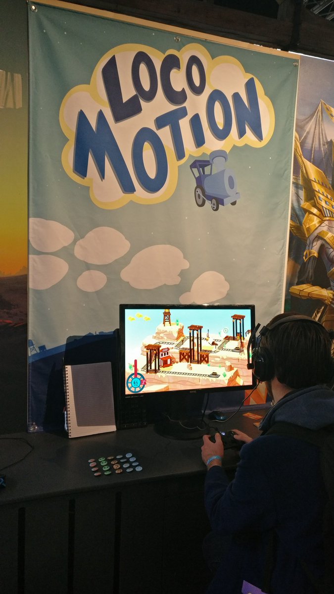 LocomotionGame's tweet photo. It's day 2 of #EGXRezzed! Come to the indie zone and try it if you haven't played already! 

We have badges now!

#rezzed2018 #indiedev #gamedev https://t.co/lO6ZfHiw2x