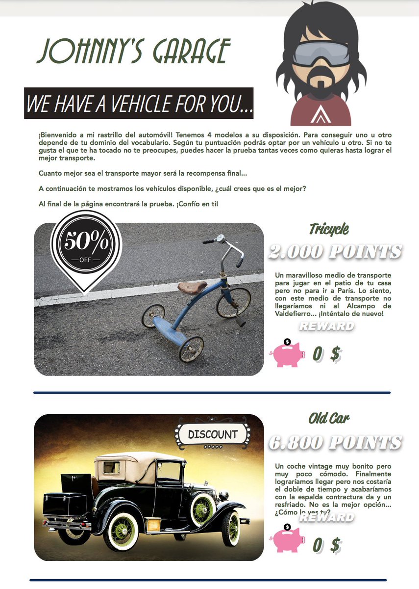 MrCuarter's tweet image. Siguiendo el consejo de un comité de expertos en #gamificacion🧙🏼‍♂️, mis alumnos de 5º, añadimos a las nuevas #WebQuest mas libertad. En función de su elección conseguirán una serie de ítems que podrán usar en el Final Boss👹 (examen 😬). #Motivación💪🏼 #flippedclassroom