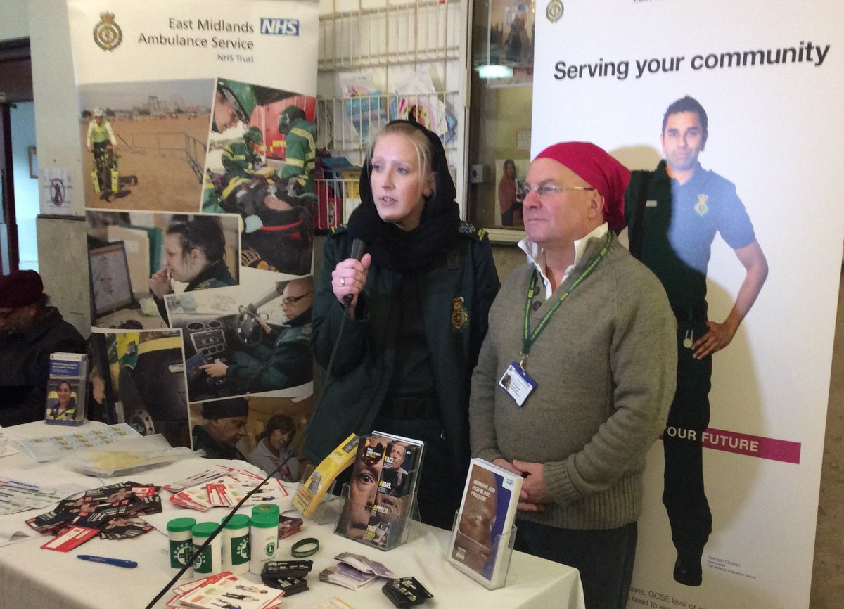 Cardiopulmonary Resuscitation (CPR) training, defibrillator awareness &amp; mini health checks at Ramgarhia Gurdwara, 51 Meynell Rd, Leicester, LE5 3NE tomorrow (Sunday) 9am - 2pm. Meet our team, learn CPR in the event of cardiac arrest and hear about careers in the ambulance service