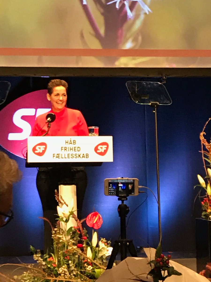 SF’s genvalgte formand Pia OD holder åbningstalen #SFLM18