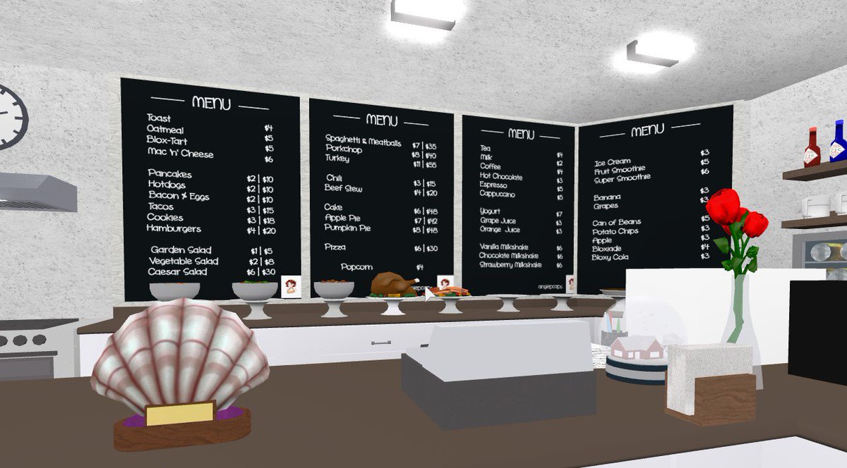 Cafe Menu For Bloxburg | Cebofare Cafe