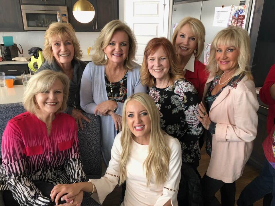 Hi from Cathy: So exciting! Our cousin Susannah's daughter Ali, and Candy’s sister  Laurette's daughter Sydney are both about to be married In this photo, Sydney (in white), is surrounded by, l to r: Candy, Carolyn, Laurette, Xan, Jamie and Susannah!  Love my beautiful Cousins.